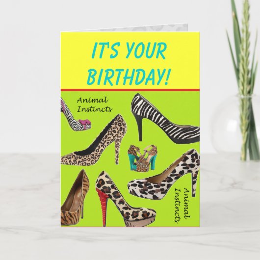 Dierlijke instincten - Happy Birthday Kaart (Voorkant)