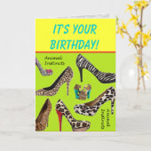 Dierlijke instincten - Happy Birthday Kaart (Gele Bloem)