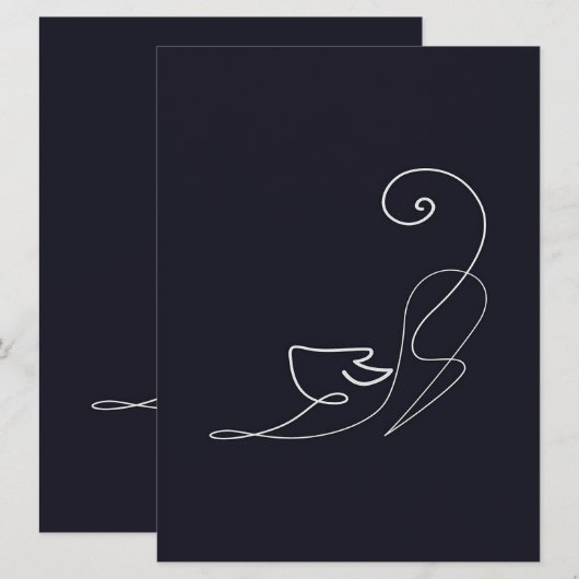 Dierlijke kat | Lijnkunst | Kantoor- en schoolgeld (Voorkant / Achterkant)