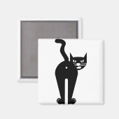 Dierlijke kat Mammal Silhouette Magneet (Voorkant / Achterkant)