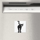 Dierlijke kat Mammal Silhouette Magneet (Insitu (Vaatwasser))
