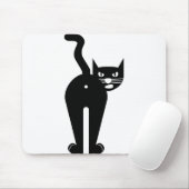Dierlijke kat Mammal Silhouette Muismat (Met muis)