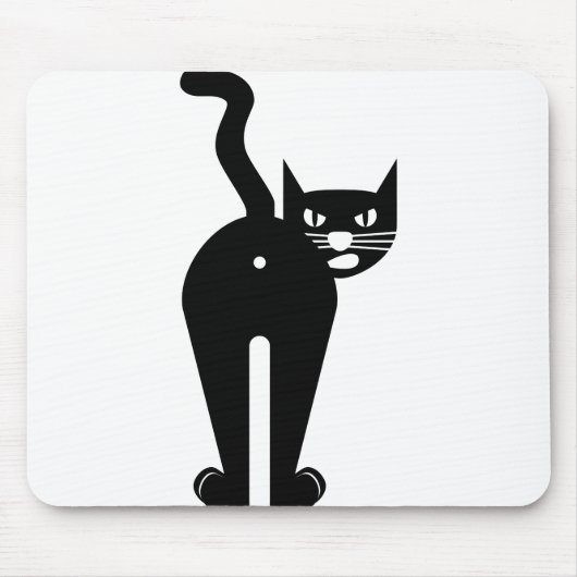 Dierlijke kat Mammal Silhouette Muismat (Voorkant)