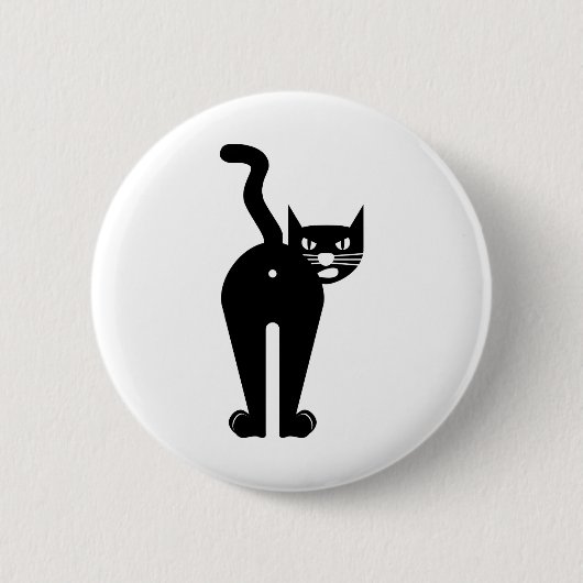 Dierlijke kat Mammal Silhouette Ronde Button 5,7 Cm (Voorkant)