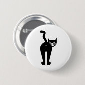 Dierlijke kat Mammal Silhouette Ronde Button 5,7 Cm (Voorkant /achterkant)