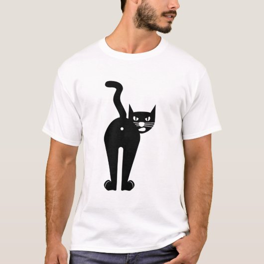 Dierlijke kat Mammal Silhouette T-shirt (Voorkant)