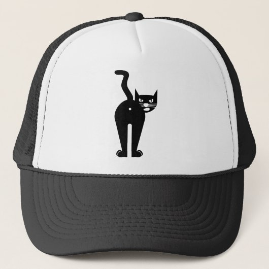 Dierlijke kat Mammal Silhouette Trucker Pet (Voorkant)
