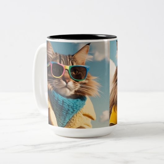 Dierlijke kat mok (Voorkant links)