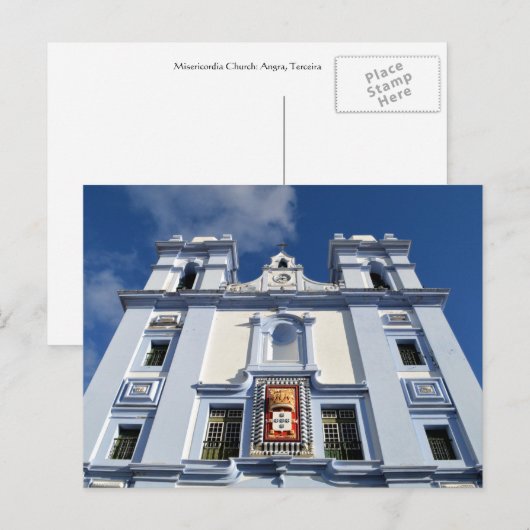 Dierlijke kerk: Angra, Terceira, Azoren P Briefkaart (Voorkant / Achterkant)