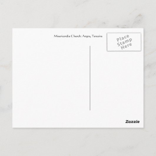 Dierlijke kerk: Angra, Terceira, Azoren P Briefkaart (Achterkant)