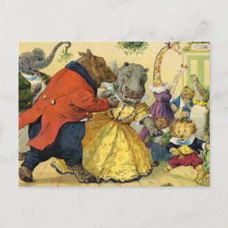 Dierlijke Kerstbal Feestdagenkaart