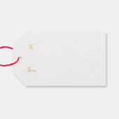 Dierlijke kerstflorale envelop cadeaulabel (Achterkant Horizontaal)