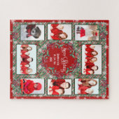 Dierlijke kerstfoto's fotocollage legpuzzel (Horizontaal)