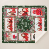 Dierlijke kerstfoto's fotocollage sherpa deken (Voorkant (horizontaal))