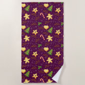 Dierlijke kerstkeukenhanddoeken strandlaken (Voorkant)