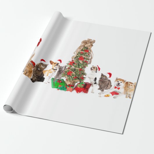 DIERLIJKE Kerstmutsen MET KERSTBOOM CADEAUVERPAKKI Cadeaupapier (Uitgerold)