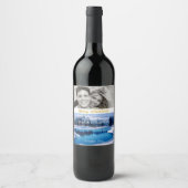 Dierlijke kerstwinter wijn etiket (Voorkant)