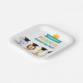 Dierlijke Kinder voorschoolse Afstuderen viering Papieren Bordje (Gebogen)