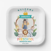 Dierlijke Kinder voorschoolse Afstuderen viering Papieren Bordje (Voorkant)