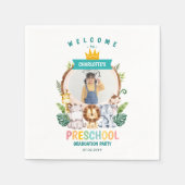 Dierlijke Kinder voorschoolse Afstuderen viering Servet (Voorkant)