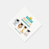 Dierlijke Kinder voorschoolse Afstuderen viering Servet (Hoek)