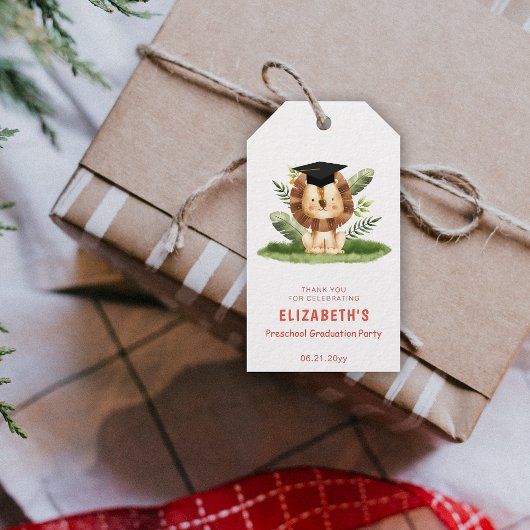 Dierlijke kleuterschool Afstuderen Cadeaulabel