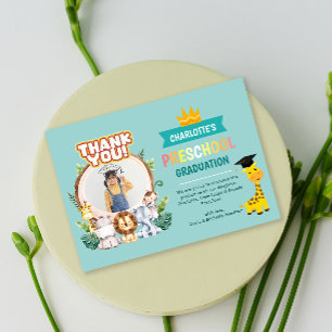 Dierlijke kleuterschool foto Afstuderen dank u kaa Kaart