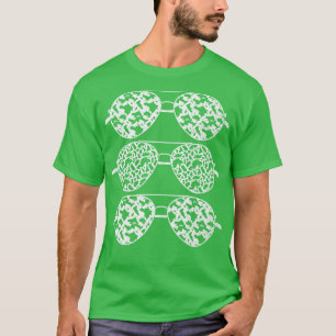 Dierlijke Koe Druk op Cool Sunbril Koe Patroon T-shirt