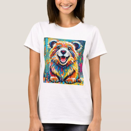 Dierlijke kunst met gewaagde, dynamische t-shirt (Voorkant)