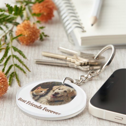 Dierlijke kunst sleutelhanger (Voorkant Rechts)