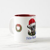 Dierlijke kunst tweekleurige koffiemok (Voorkant links)