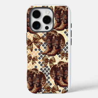 Dierlijke laarzen en strikken, cheetah iPhone hoes