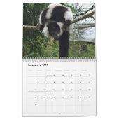 Dierlijke Lemur Cute Natuur Zoo Custom Destiny Kalender (Feb 2027)