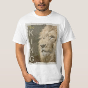 Dierlijke Lion Face Hoogste Sjabloon Mannen waarde T-shirt