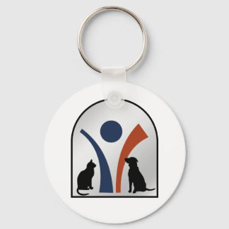 Dierlijke Logo met kat en hond Sleutelhanger