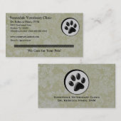 Dierlijke Logo met zwarte en witte poot Visitekaartje (Voorkant / Achterkant)