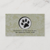 Dierlijke Logo met zwarte en witte poot Visitekaartje (Achterkant)