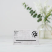 Dierlijke Logo met zwarte en witte poot Visitekaartje (Staand voorkant)