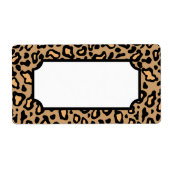 Dierlijke luipaard printlabels etiket (Voorkant)