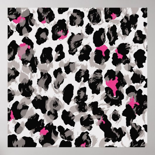 Dierlijke, luipachtige textuur, achtergrondabstrac poster (Voorkant)