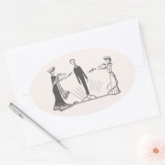 Dierlijke Magnetisme - Ovale Sticker (Envelop)