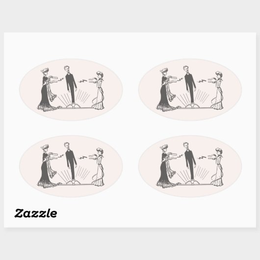 Dierlijke Magnetisme - Ovale Sticker (Vel)