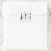 Dierlijke Magnetisme - Vierkante Sticker (Tas)