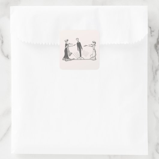 Dierlijke Magnetisme - Vierkante Sticker (Tas)