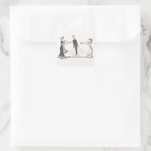 Dierlijke Magnetisme - Vierkante Sticker (Tas)