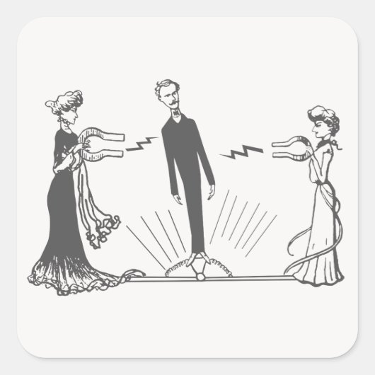 Dierlijke Magnetisme - Vierkante Sticker (Voorkant)