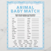 Dierlijke match [Luxe kant [blauw]] Briefhoofd (Voorkant)