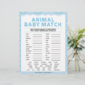 Dierlijke match [Luxe kant [blauw]] Briefhoofd (Staand voorkant)