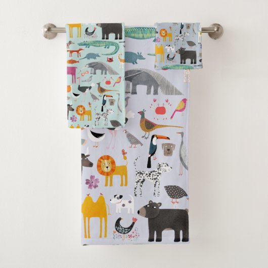 Dierlijke Menagerie Bad Handdoek (Insitu)