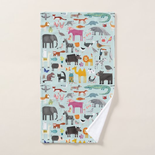 Dierlijke Menagerie Bad Handdoek (Handdoek)